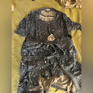 Star and sky PJ salvage for belk robe, tank top and shorts set